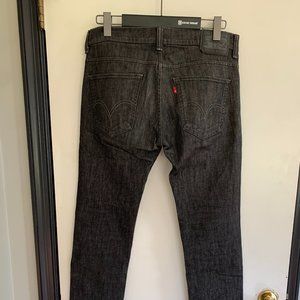 Men's Levi's 511 Skinny Jeans W34/L32 Black Denim